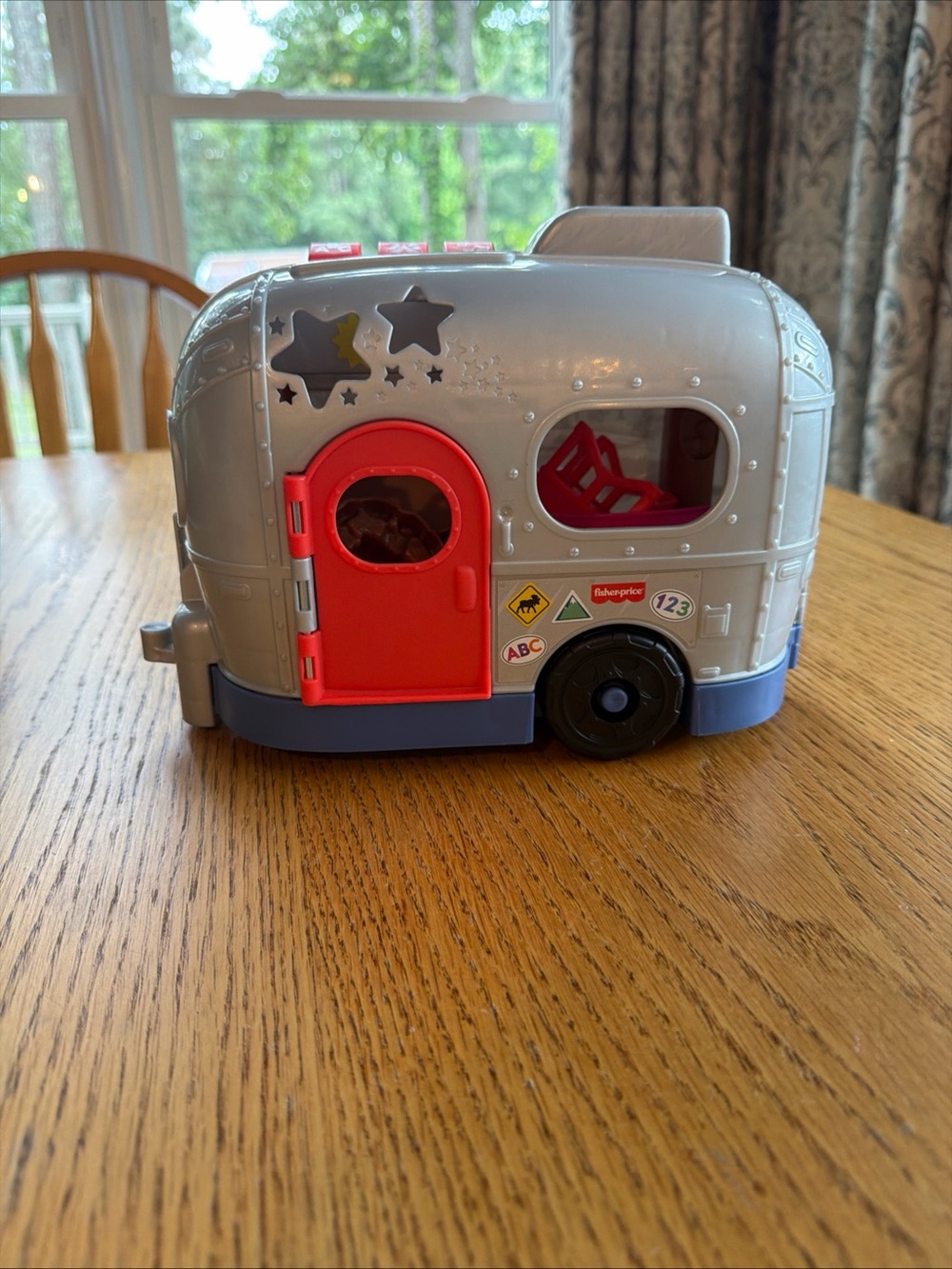 Fisher-Price Little People Silver Travel Trailer Camper Playset Ages 1-5